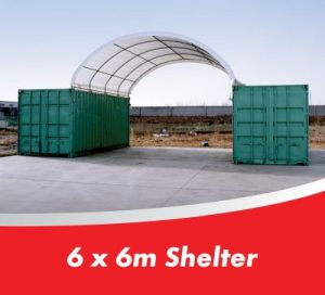 6 x 6 sea container shelter
